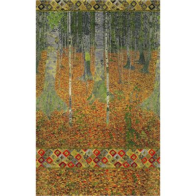 Tissu Panneau Robert Kaufman Gustave Klimt Quilting sur fond Ocre - Panneau de 60 cm