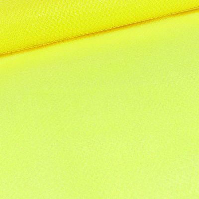 Tissu Tulle souple métallisé Jaune fluo - Par 10 cm