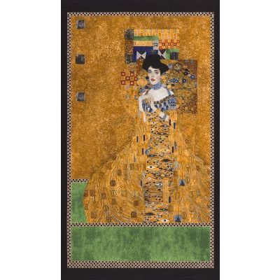 Tissu Robert Kaufman Gustav Klimt Femme sur fond Or - Par panneau de 60 cm