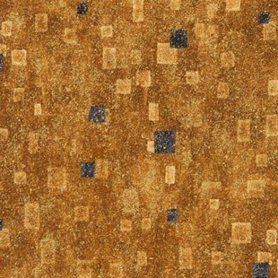 Tissu Coton Robert Kaufman Gustav Klimt rectangles sur fond Or - Par 10 cm