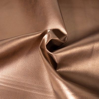 Tissu Simili cuir d&#039;ameublement uni Bronze - Par 50 cm