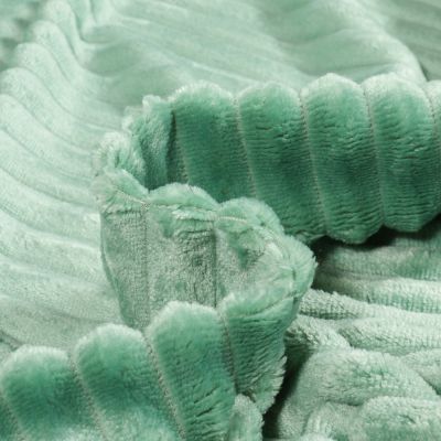 Tissu Minky Ultra doux côtelé Vert amande - Par 10 cm