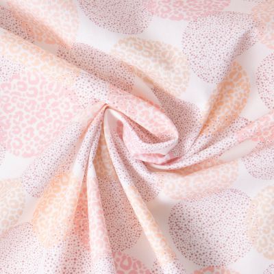 Tissu Coton imprimé Ronds confettis sur fond Blanc - Par 10 cm