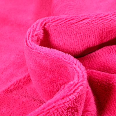 Tissu Éponge réversible Bambou envers polyester tout doux Rose fuchsia - Par 10 cm