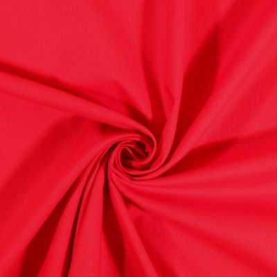 Tissu Coton uni Rouge vif - Par 10 cm