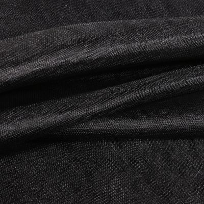 Tissu Tulle souple grande largeur uni Noir - Au mètre