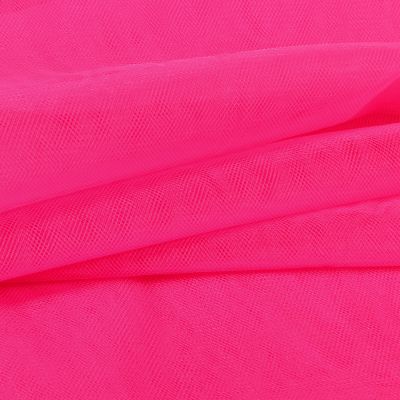 Tissu Tulle souple grande largeur uni Rose fluo - Au mètre