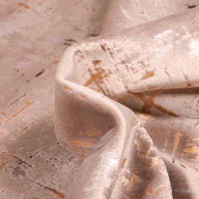Tissu Velours d&#039;ameublement Astral sur fond Beige - Par 10 cm