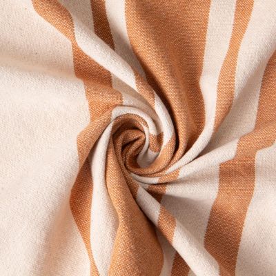 Tissu Coton d&#039;ameublement Bernadette Rayures Cassonade - Par 10 cm