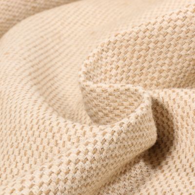 Tissu Canevas Lin coton uni Naturel - Par 10 cm