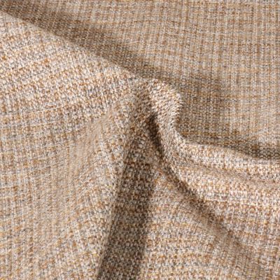 Tissu Jacquard d&#039;ameublement uni Marron clair - Par 10 cm