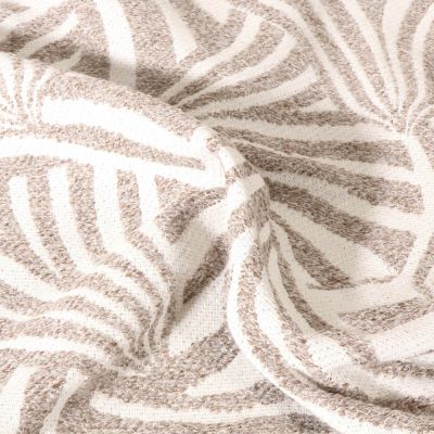 Tissu Jacquard d&#039;ameublement Danube Lin sur fond Naturel - Par 10 cm