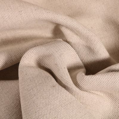 Tissu Toile de coton Lin uni Grande largeur Naturel - Par 10 cm