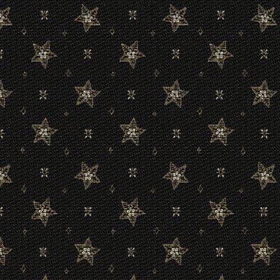 Tissu Jacquard d&#039;ameublement Etoiles de noël Lurex sur fond Noir - Par 10 cm