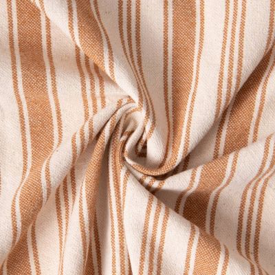 Tissu Coton d&#039;ameublement Eugene Rayures Cassonade - Par 10 cm