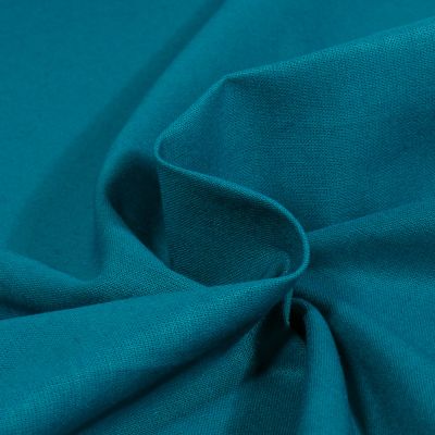 Tissu Coton uni Bleu canard - Par 10 cm