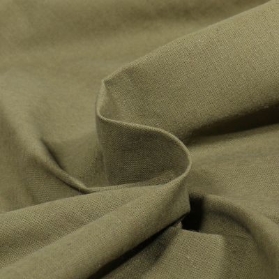 Tissu Coton uni Vert kaki - Par 10 cm