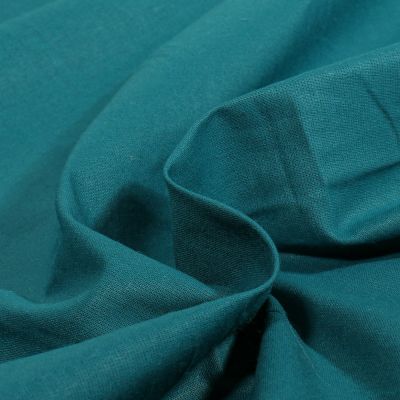 Tissu Coton uni Bleu paon - Par 10 cm