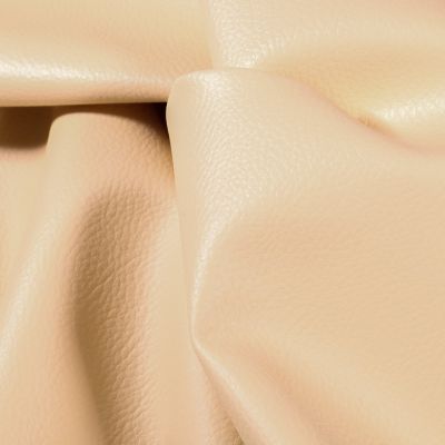 Simili cuir d&#039;ameublement uni Ivoire - Par 50 cm