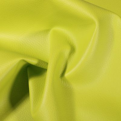 Simili cuir d&#039;ameublement uni Vert pomme - Par 50 cm