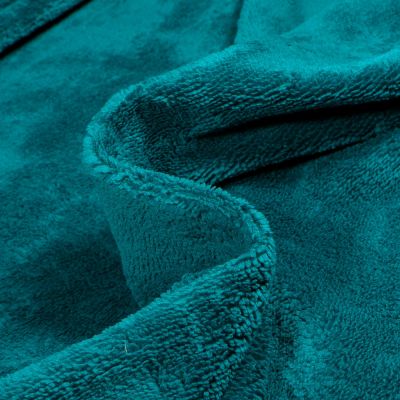 Tissu Micro Éponge Bambou Téa Bleu paon - Par 10 cm