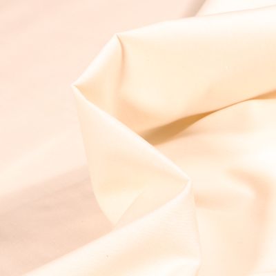 Tissu Popeline de coton mercerisé uni Elise Ecru - Par 10 cm