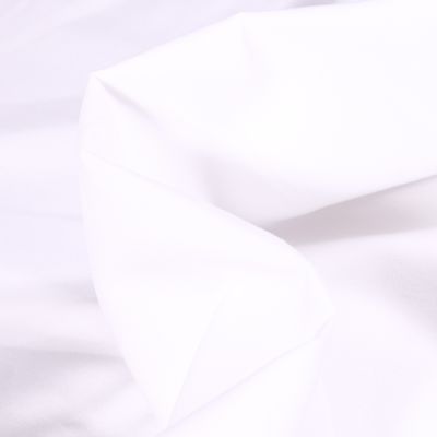 Tissu Popeline de coton mercerisé uni Elise Blanc - Par 10 cm