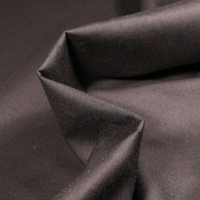 Tissu Popeline de coton mercerisé uni Elise Noir - Par 10 cm