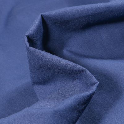 Tissu Popeline de coton mercerisé uni Elise Bleu indigo - Par 10 cm