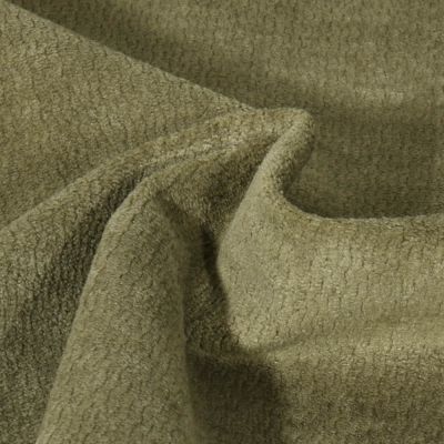 Tissu Jacquard d&#039;ameublement Ultraclean uni Vert kaki - Par 10 cm