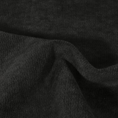 Tissu Jacquard d&#039;ameublement Ultraclean uni Noir - Par 10 cm