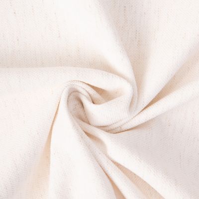 Tissu Lin d’ameublement toucher velours et envers antidérapant uni Blanc chiné - Par 10 cm