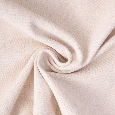Tissu Lin d’ameublement toucher velours et envers antidérapant uni Ecru - Par 10 cm
