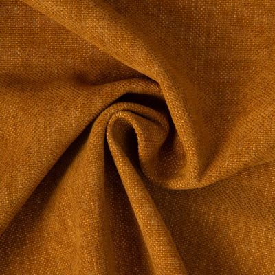 Tissu Lin d’ameublement toucher velours et envers antidérapant uni Rouille chiné - Par 10 cm