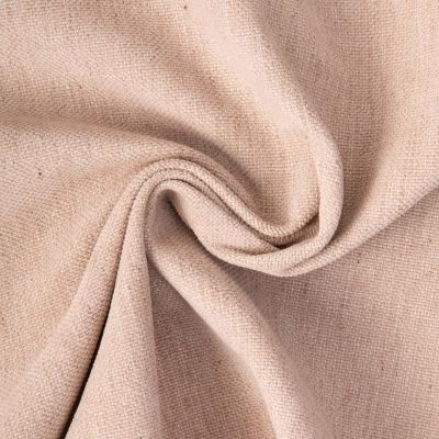 Tissu Lin d’ameublement toucher velours et envers antidérapant uni Naturel - Par 10 cm