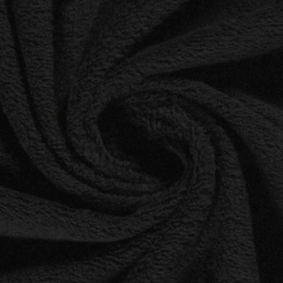 Tissu Eponge légère 340 g/m² uni Noir - Par 10 cm