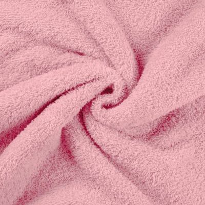 Tissu Eponge légère 340 g/m² uni Rose pastel - Par 10 cm