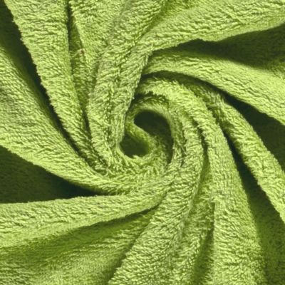 Tissu Eponge légère 340 g/m² uni Vert pomme - Par 10 cm