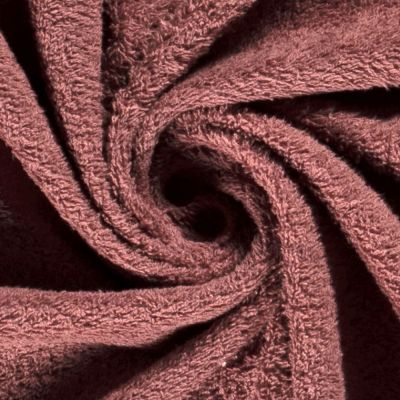 Tissu Eponge légère 340 g/m² uni Vieux rose - Par 10 cm