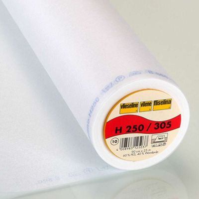 Entoilage Thermocollant Vlieseline H250 Blanc - Par 10 cm