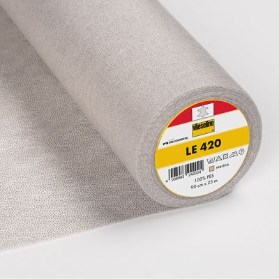 Entoilage Thermocollant cuir Vlieseline LE 420 Mérino - Par 10 cm