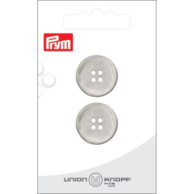 Bouton Prym Eric Métal 20 mm x2 - Argent