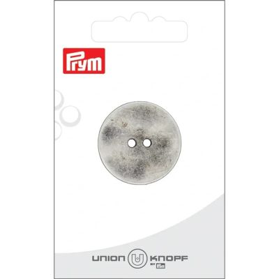 Bouton Prym Nick Métal 28 mm x1 - Argent vieilli