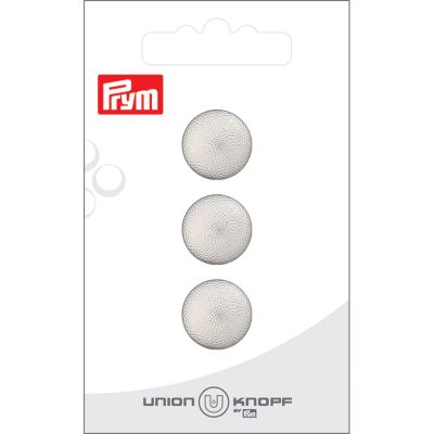Bouton Prym Peter Métal texturé 15 mm x3 - Argent