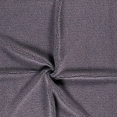 Tissu Fausse fourrure Teddy Bouclettes Gris anthracite - Par 10 cm