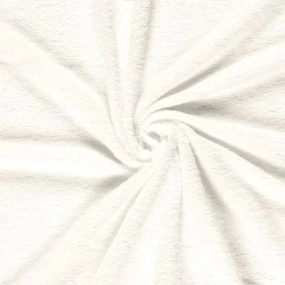Tissu Eponge légère 340 g/m² uni Ecru - Par 10 cm