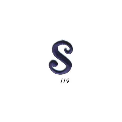 Ecusson Thermocollant Lettre Calligraphie Anglaise &quot;S&quot; Marine