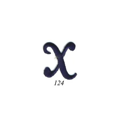 Ecusson Thermocollant Lettre Calligraphie Anglaise &quot;X&quot; Marine
