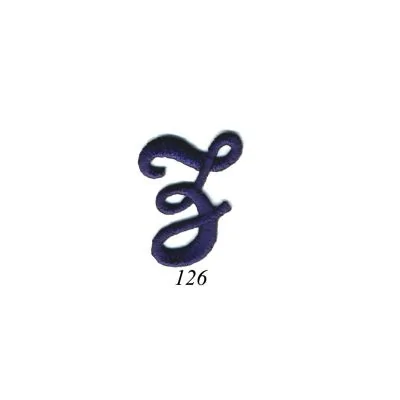 Ecusson Thermocollant Lettre Calligraphie Anglaise &quot;Z&quot; Marine