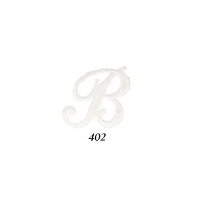 Ecusson Thermocollant Lettre Calligraphie Anglaise &quot;B&quot; Blanche